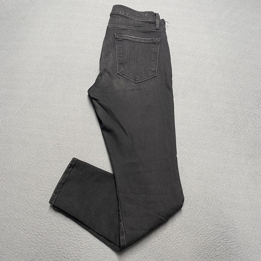 Frame Denim Jeans Womens 26 Black Le Garcon Crop Skinny Ankle Stretch Denim
